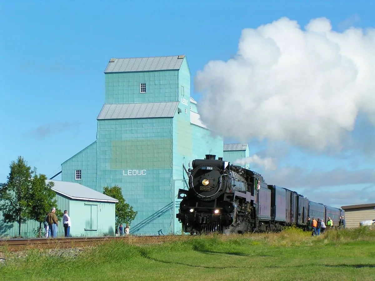 Leduc Grain Elevator and Train